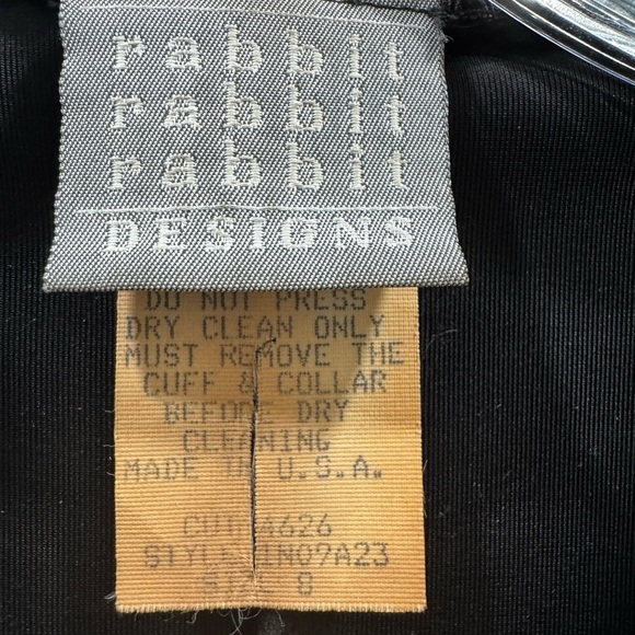 Vintage Rabbit Rabbit Rabbit Designs Black Velvet Dress - Picture 2 of 5